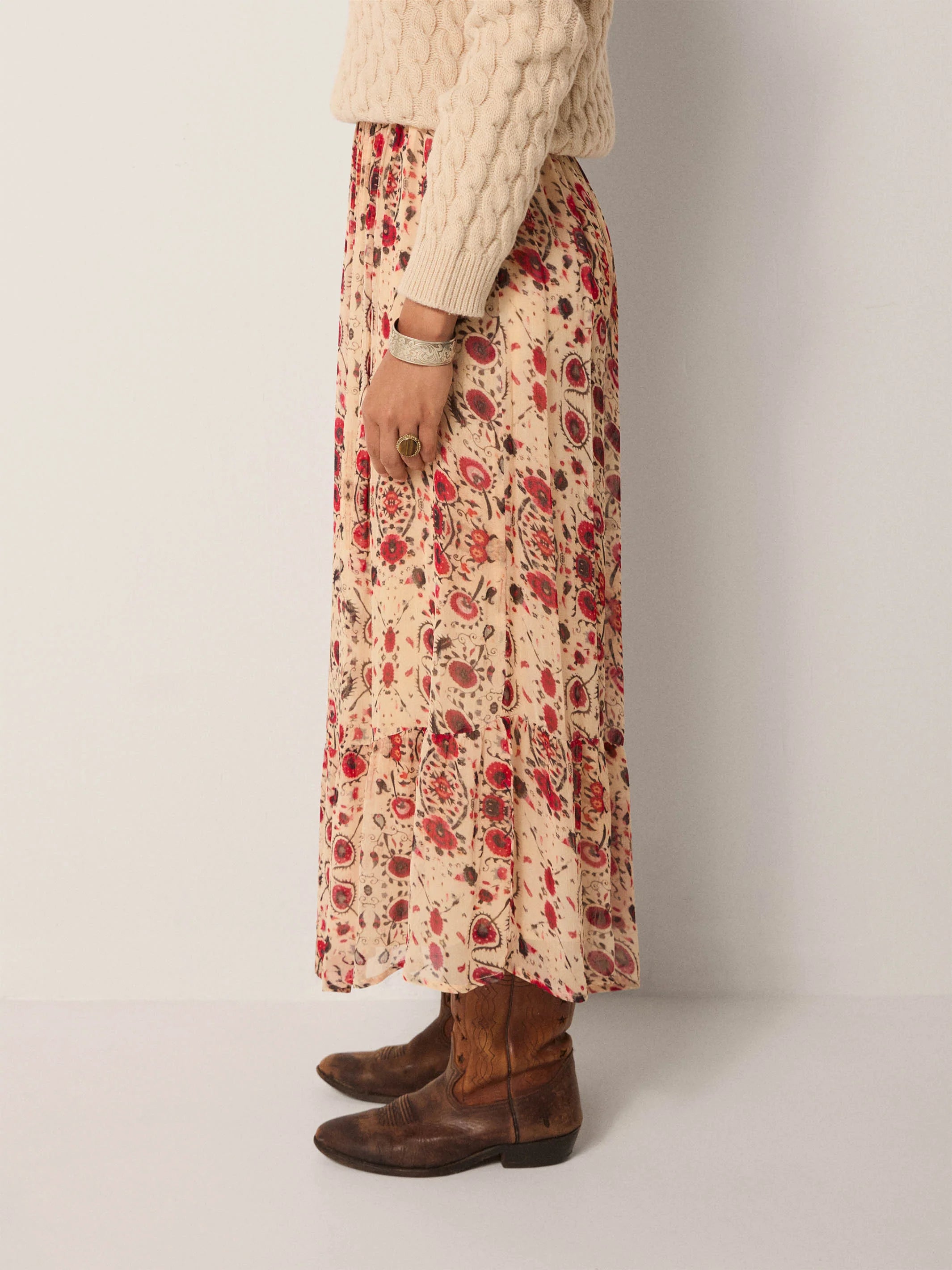 Maison Hotel | Simone Skirt | Coquelicot Coquillage