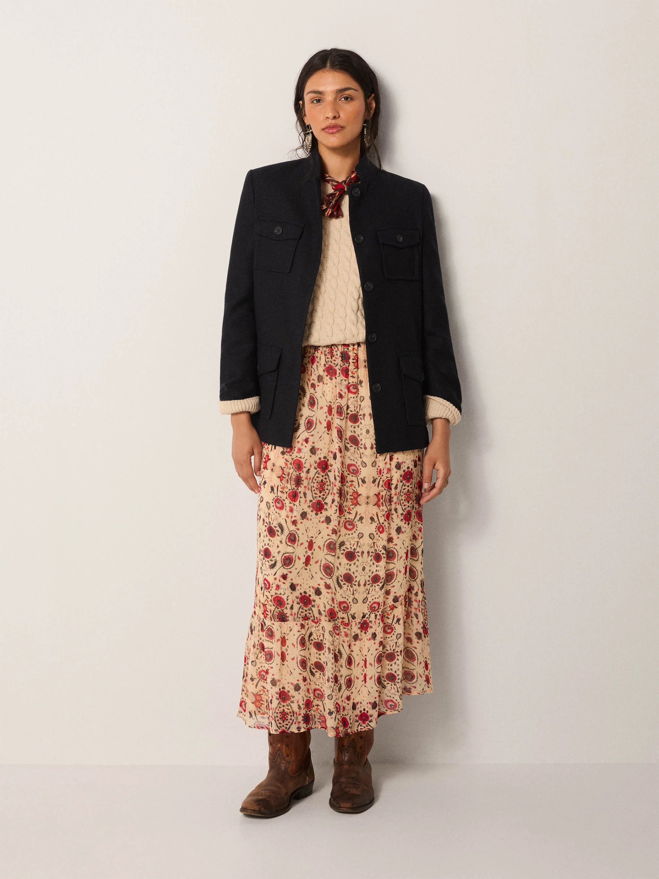 Maison Hotel | Simone Skirt | Coquelicot Coquillage