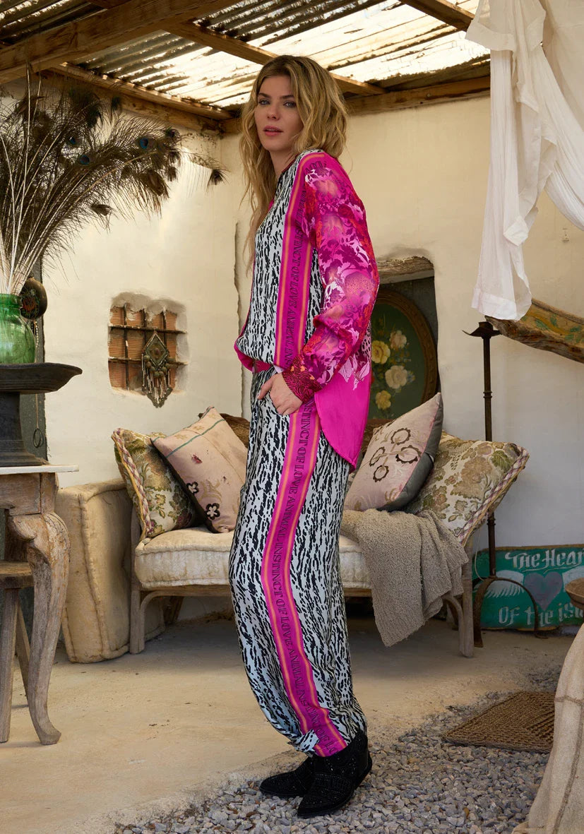 Miss Goodlife | Animal Love Pants | Pink