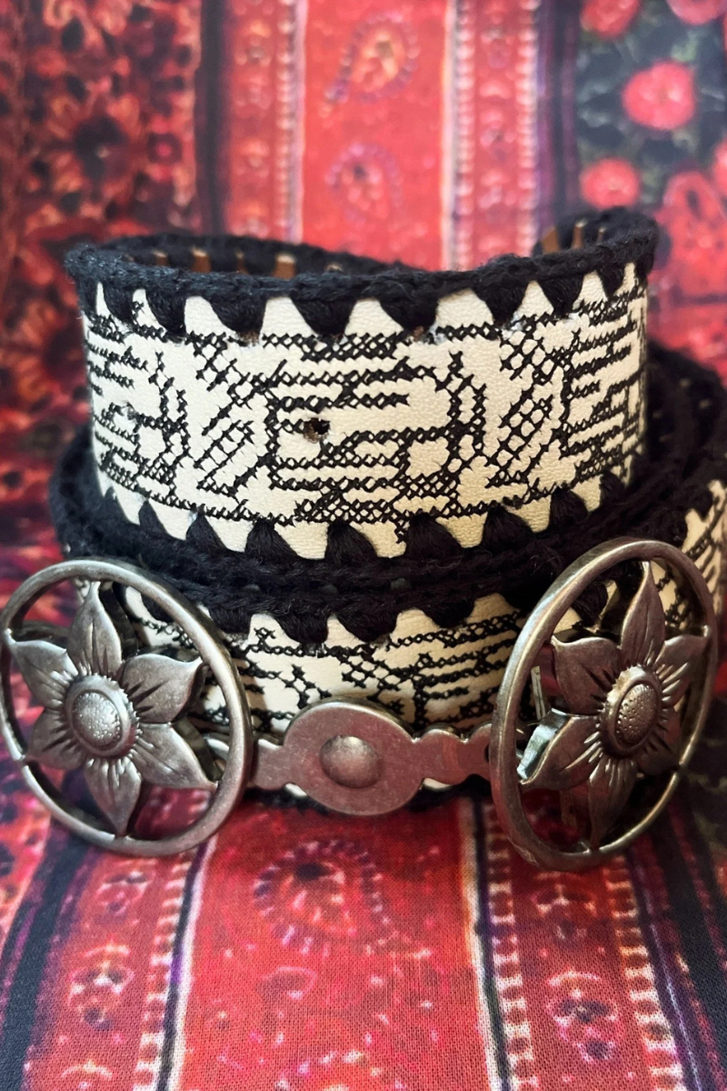 Maison Hotel | Labyrinth Belt | Embroidery B&W