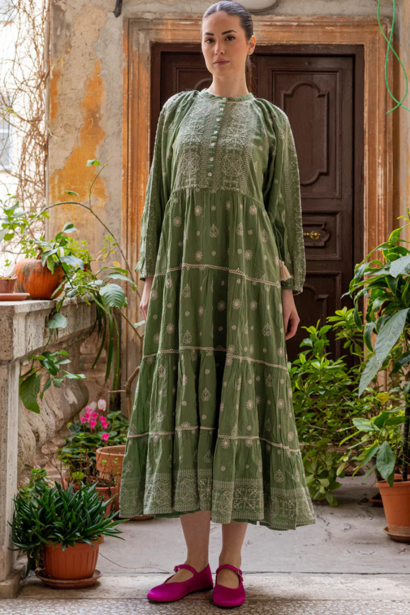 Maison Hotel | Sole Mio Caroline Dress | Moss