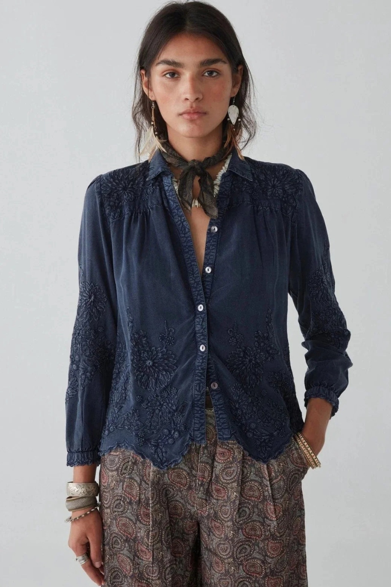 Maison Hotel | Sunflower Ariana Blouse | Blue