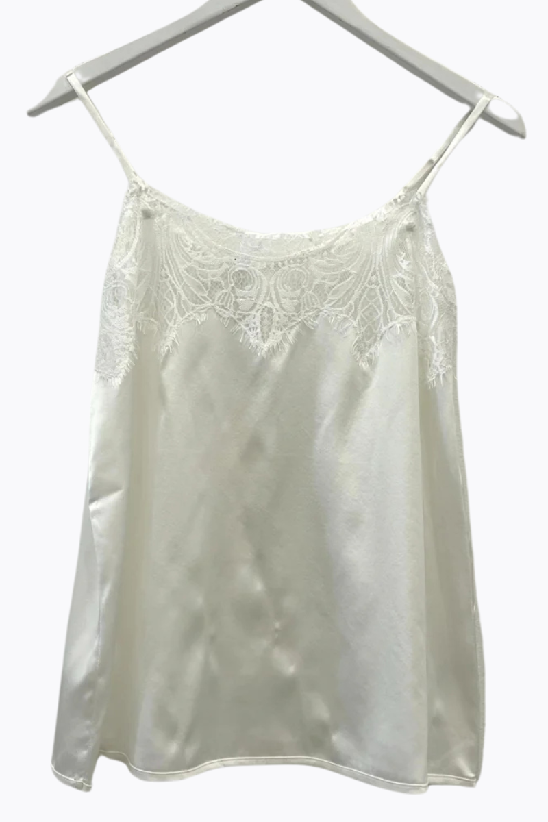 M A Dainty | Tambourine Cami | White