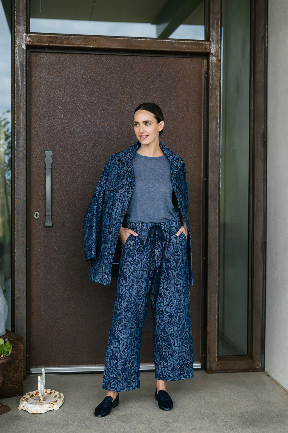 Maud Dainty | Trucker Pants | Denim  Snake