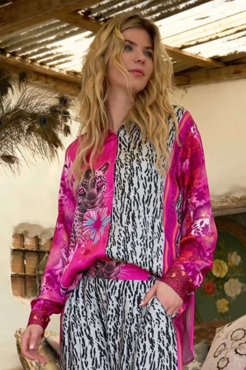 Miss Goodlife | Animal Love Blouse | Pink