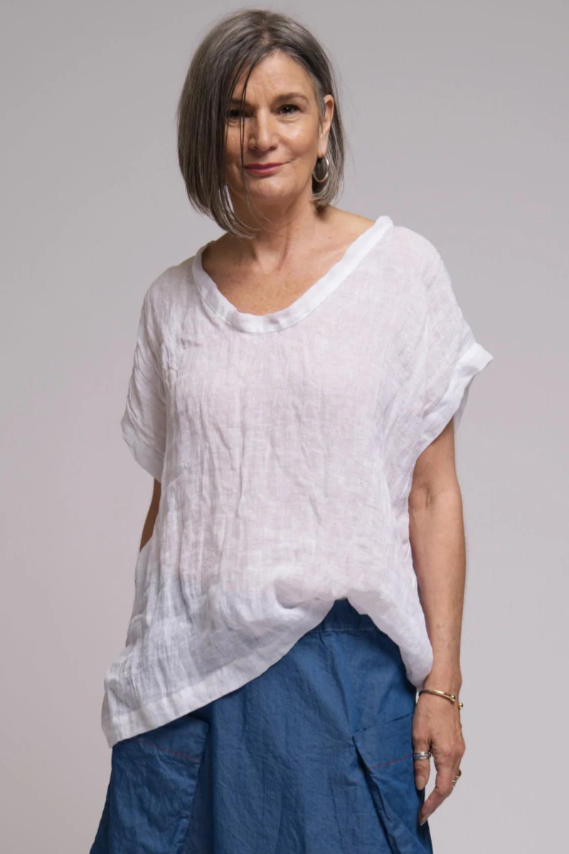 Muse - Imogen Gauze Top - White