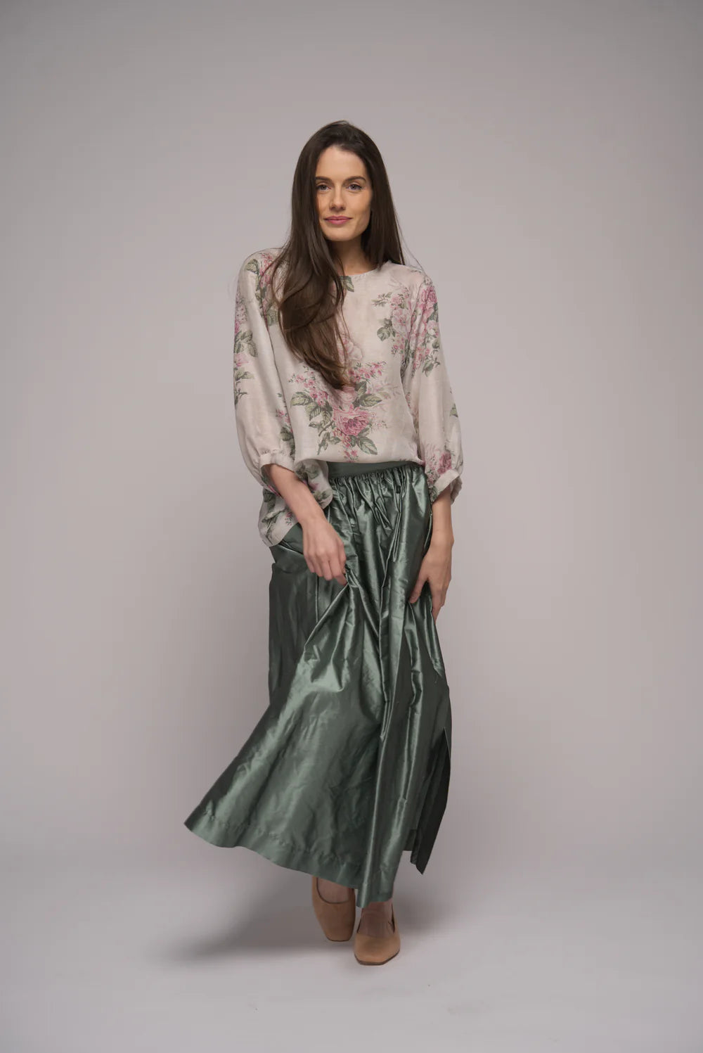 Muse | Tallulah Silk Skirt | Abyss