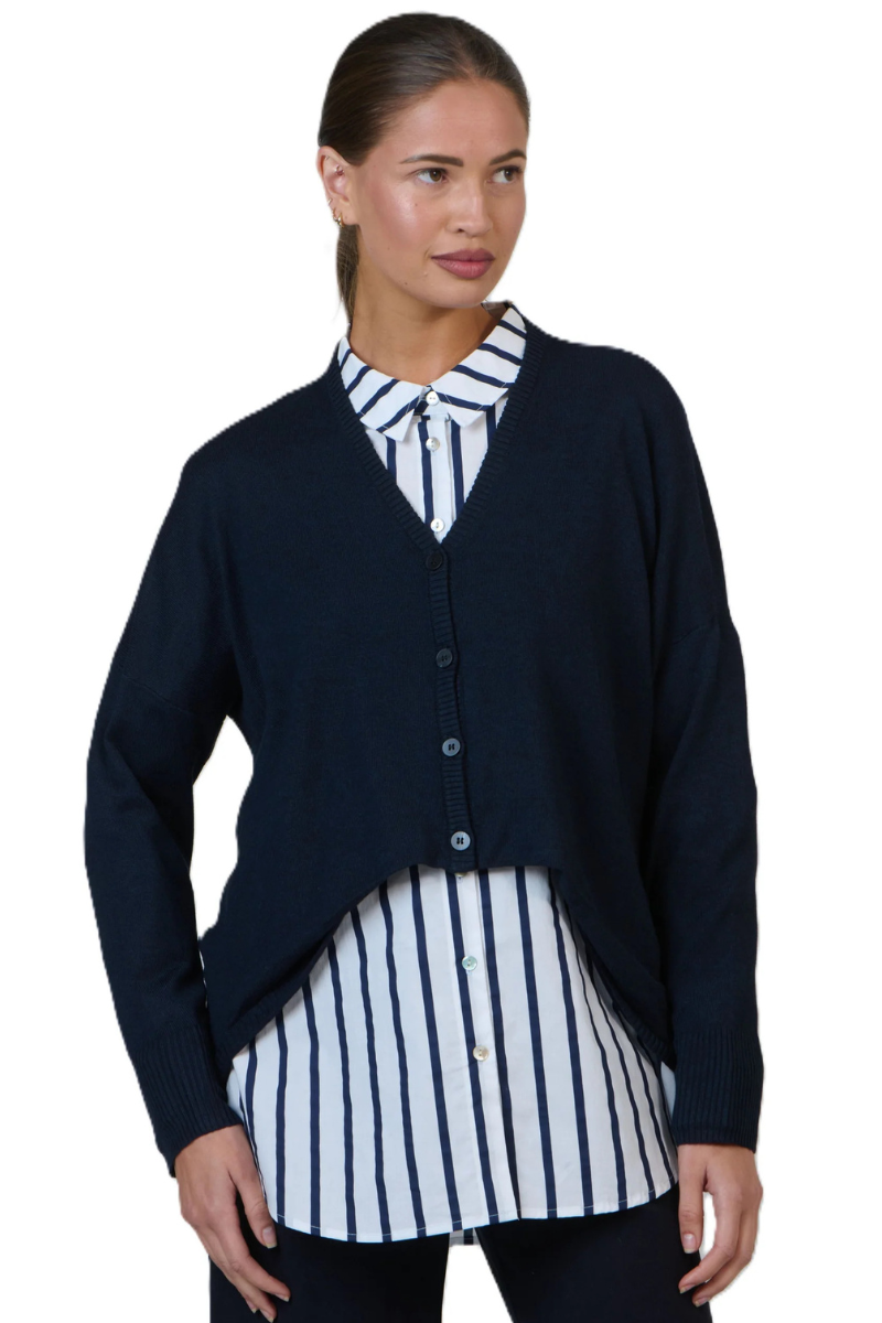 Namastai | V Neck Button Up Cardigan | Blue