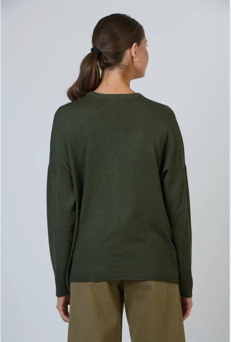 Namastai | V Neck Button up Cardigan | Sludge