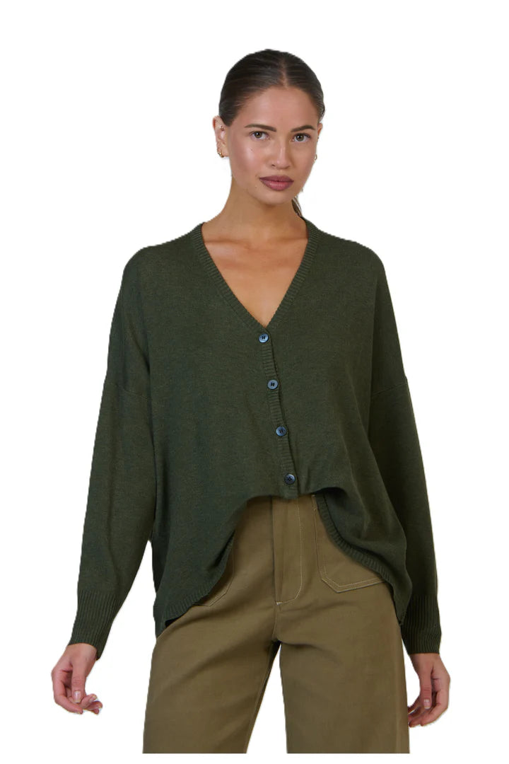 Namastai | V Neck Button up Cardigan | Sludge