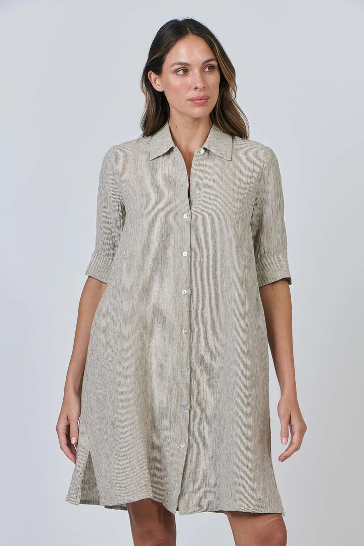 Naturals | Button Through Dress with Collar | Blister
