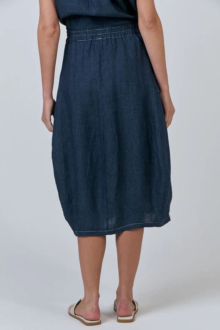 Naturals | Skirt with Front Pockets | Poseidon