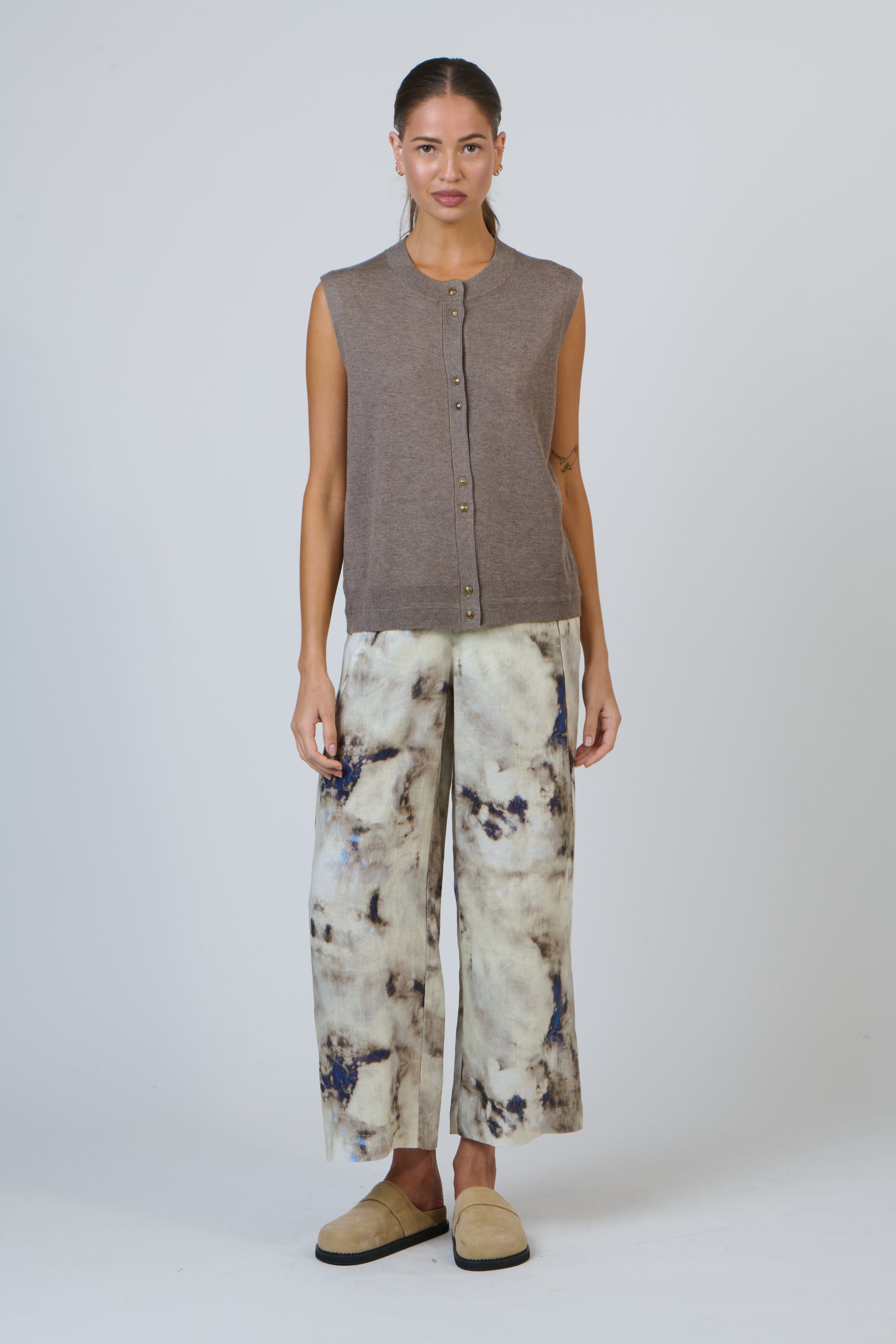Naturals | Flat Front Pants with Internal Pocket | Emperador