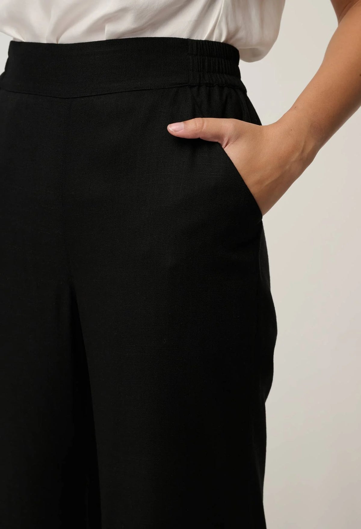 Once Was | Willow Linen Pants | Black