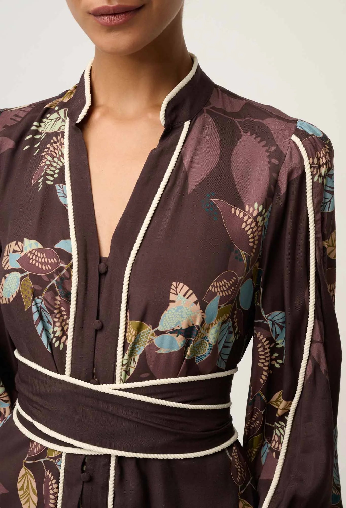 Once Was | Camille Faille Curved Hem Dress | Ember Vines