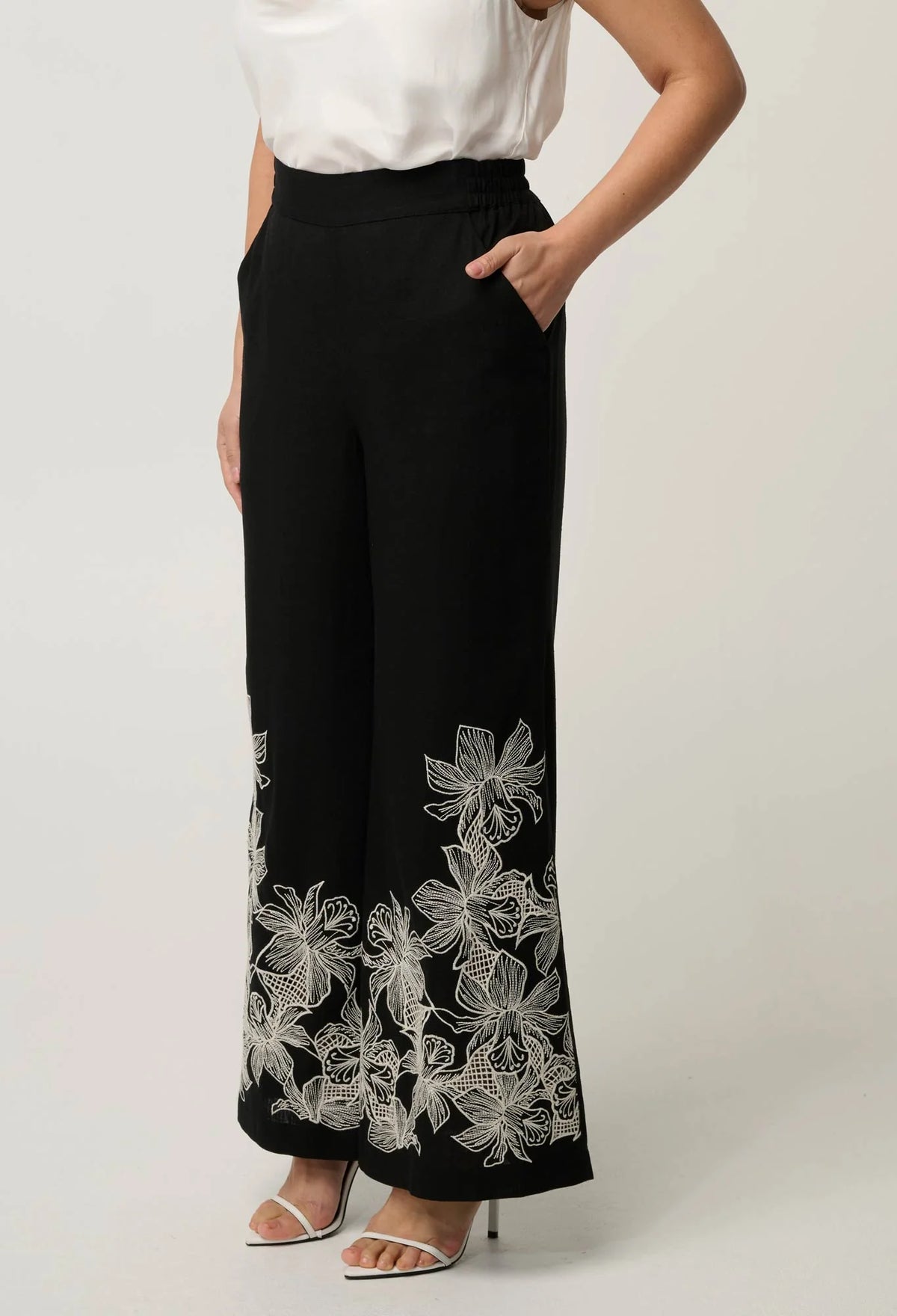 Once Was | Willow Linen Pants | Black (Petite)