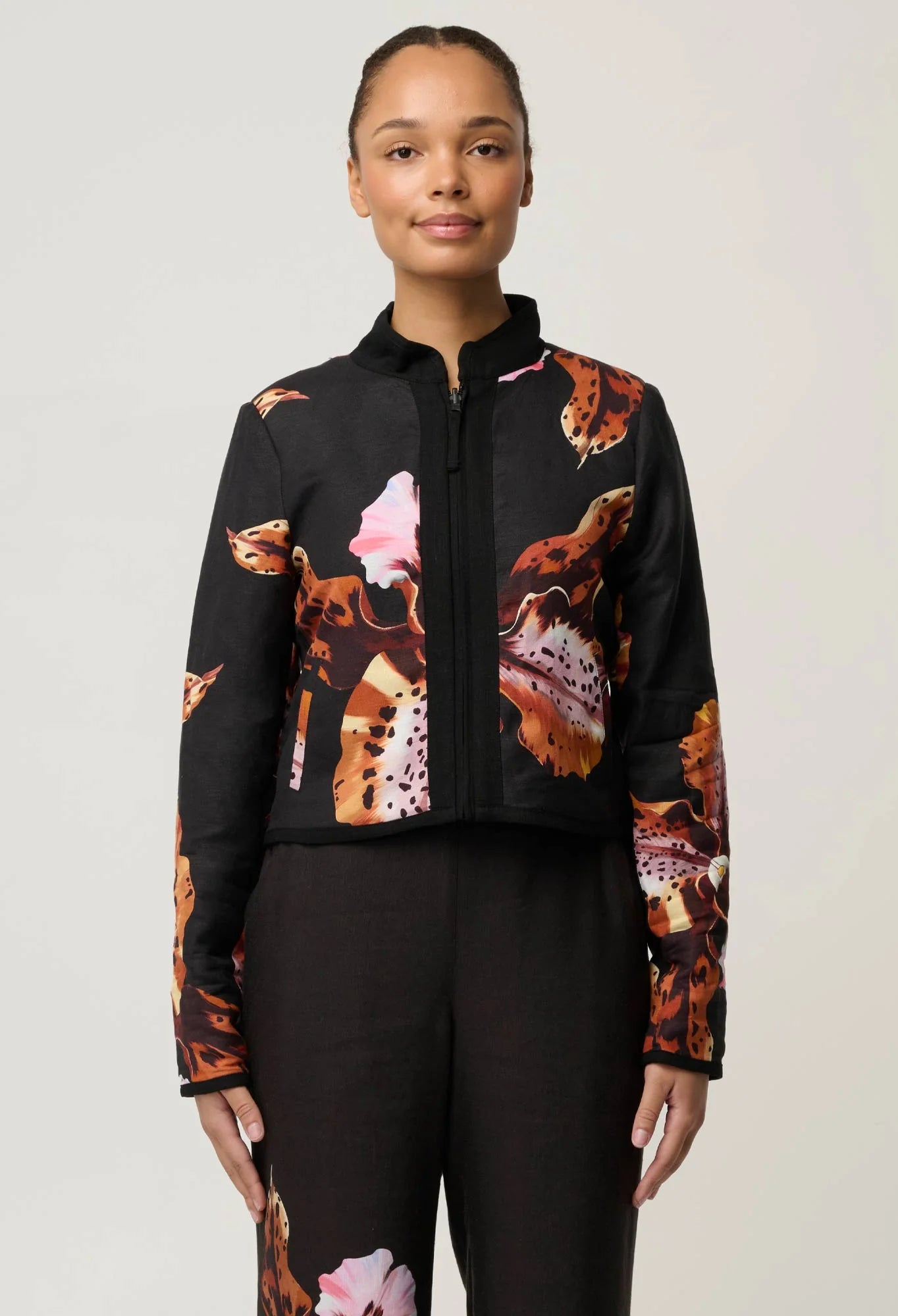 Once Was | Delray Reversible Linen Viscose Jacket | Sunset Orchid