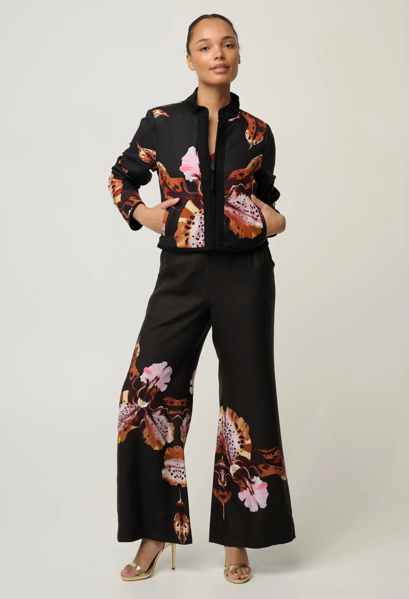 Once Was | Delray Reversible Linen Viscose Jacket | Sunset Orchid