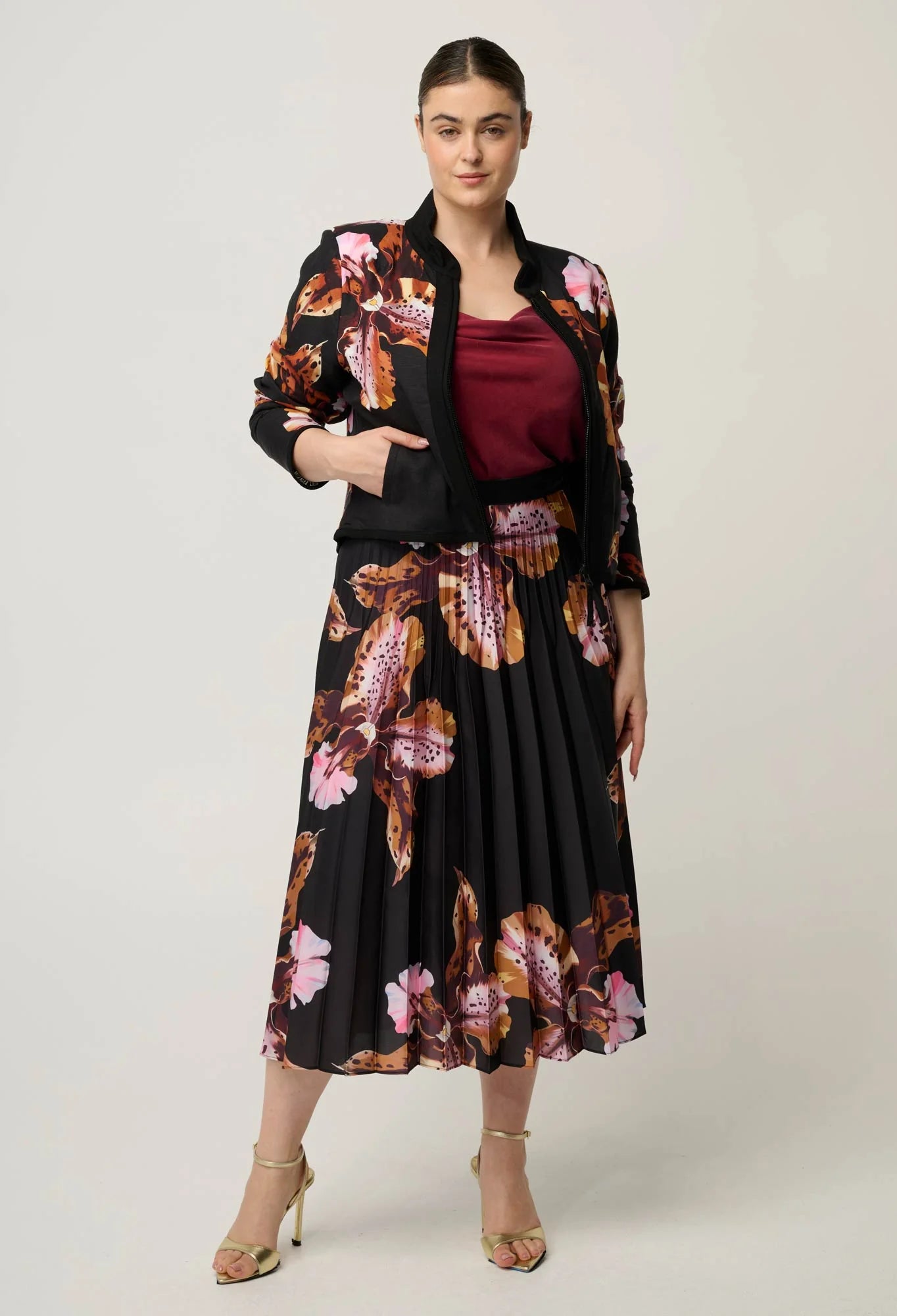 Once Was | Delray Reversible Linen Viscose Jacket | Sunset Orchid