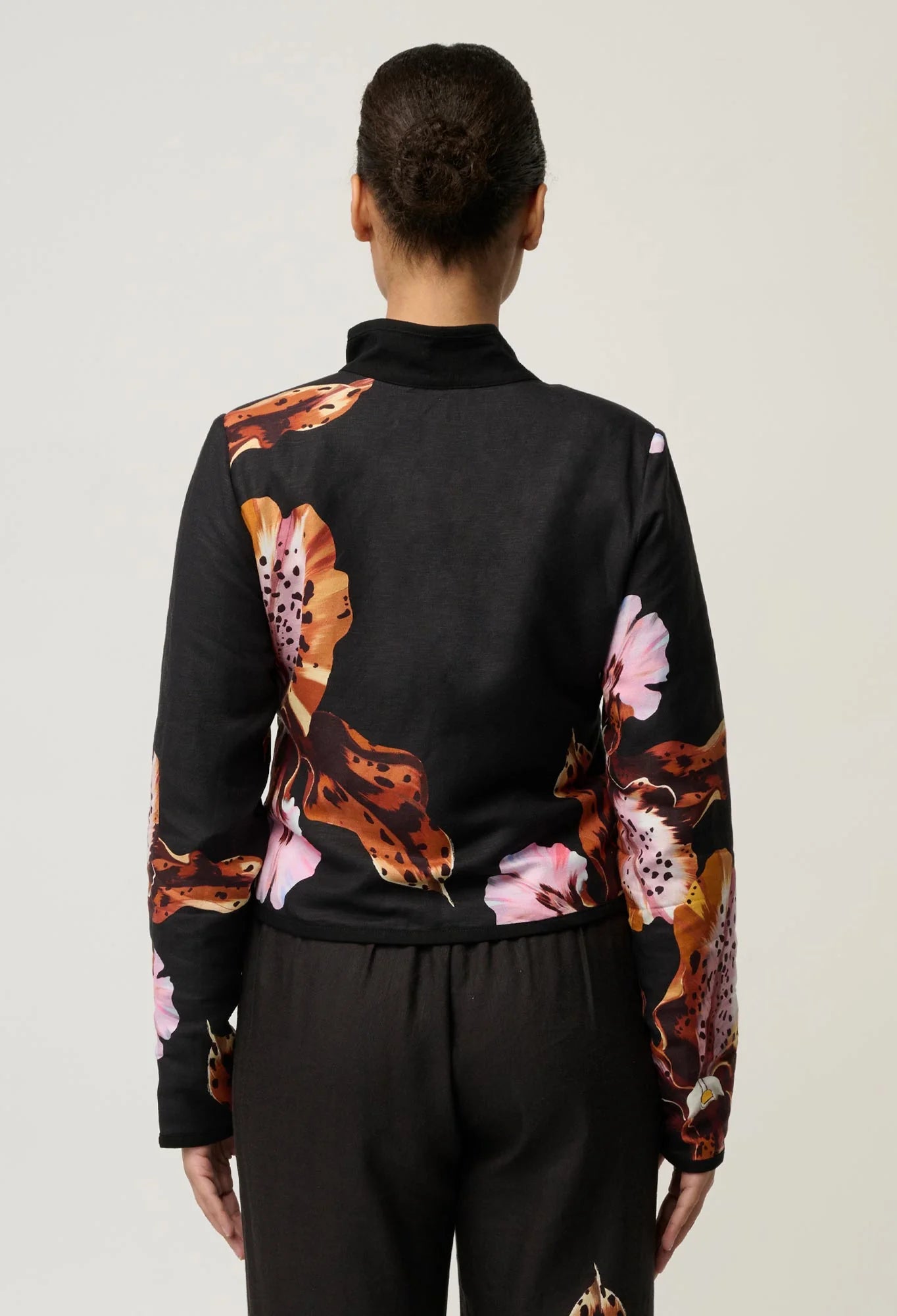 Once Was | Delray Reversible Linen Viscose Jacket | Sunset Orchid