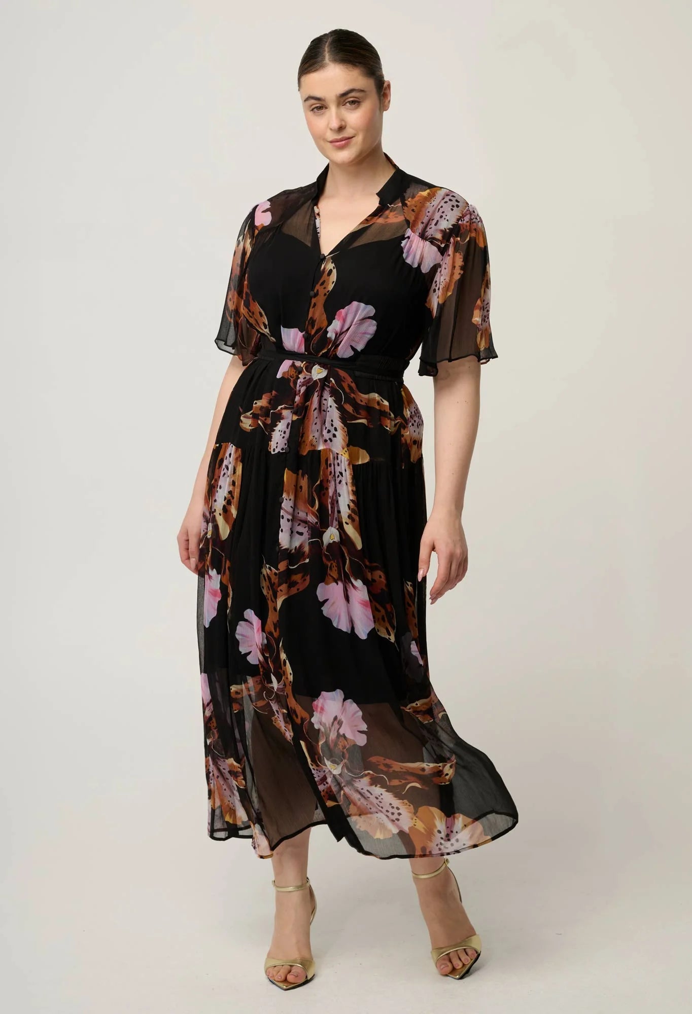 Once Was | Ceres Chiffon Dress | Sunset Orchid