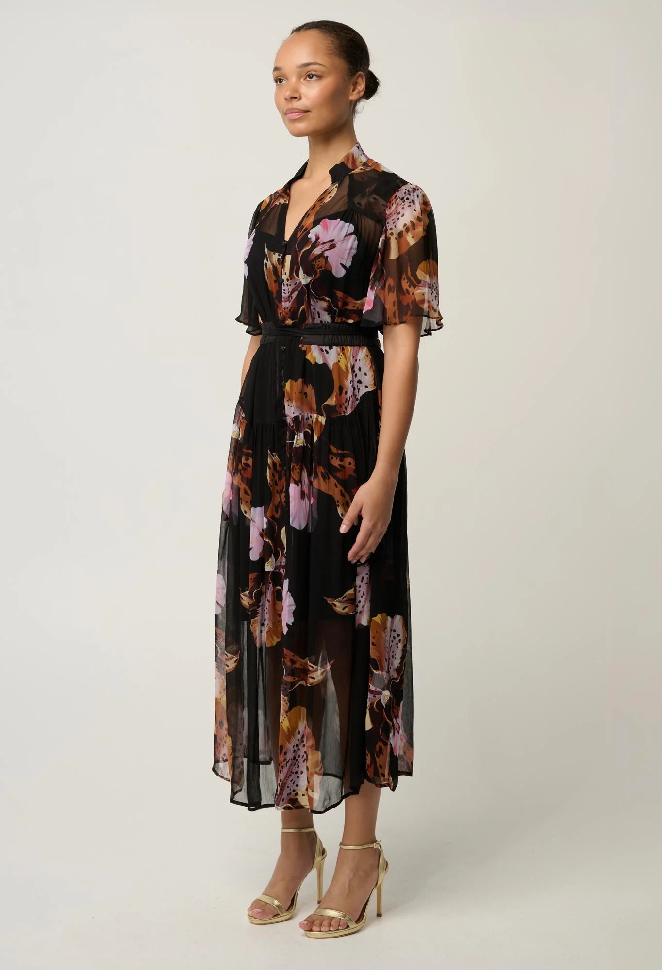 Once Was | Ceres Chiffon Dress | Sunset Orchid