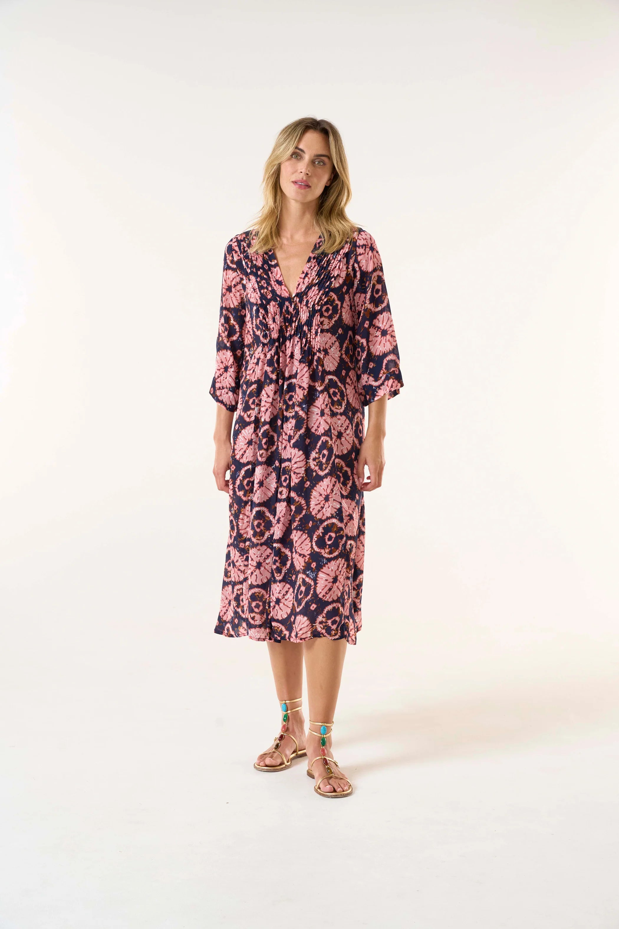 One Season | Mia Dress | Camogli Coral Viscose Coral