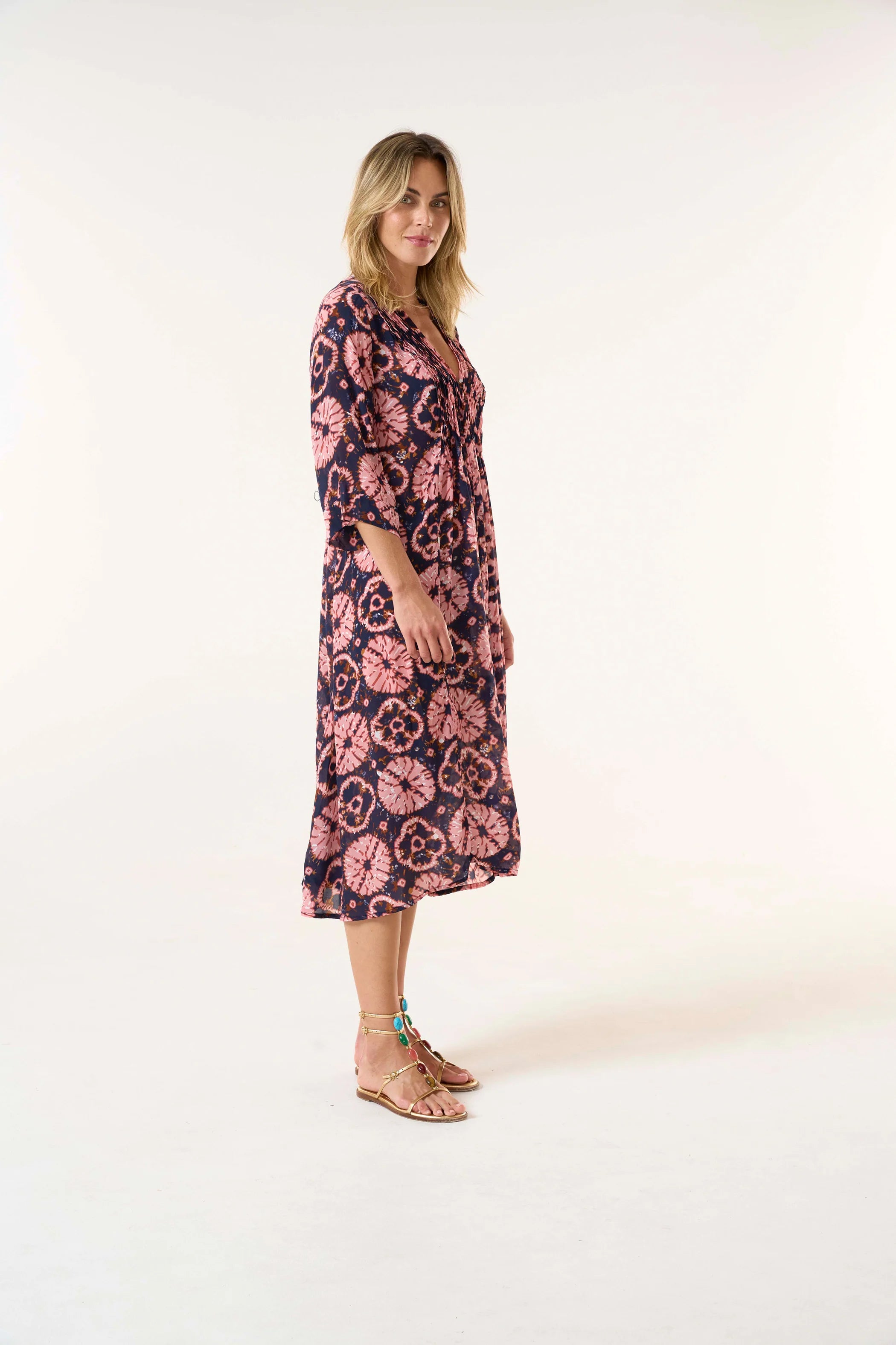 One Season | Mia Dress | Camogli Coral Viscose Coral