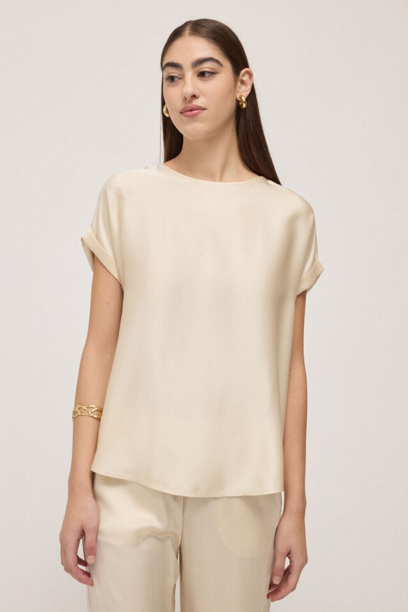 Ottod'Ame | Satin Blouse | Latte