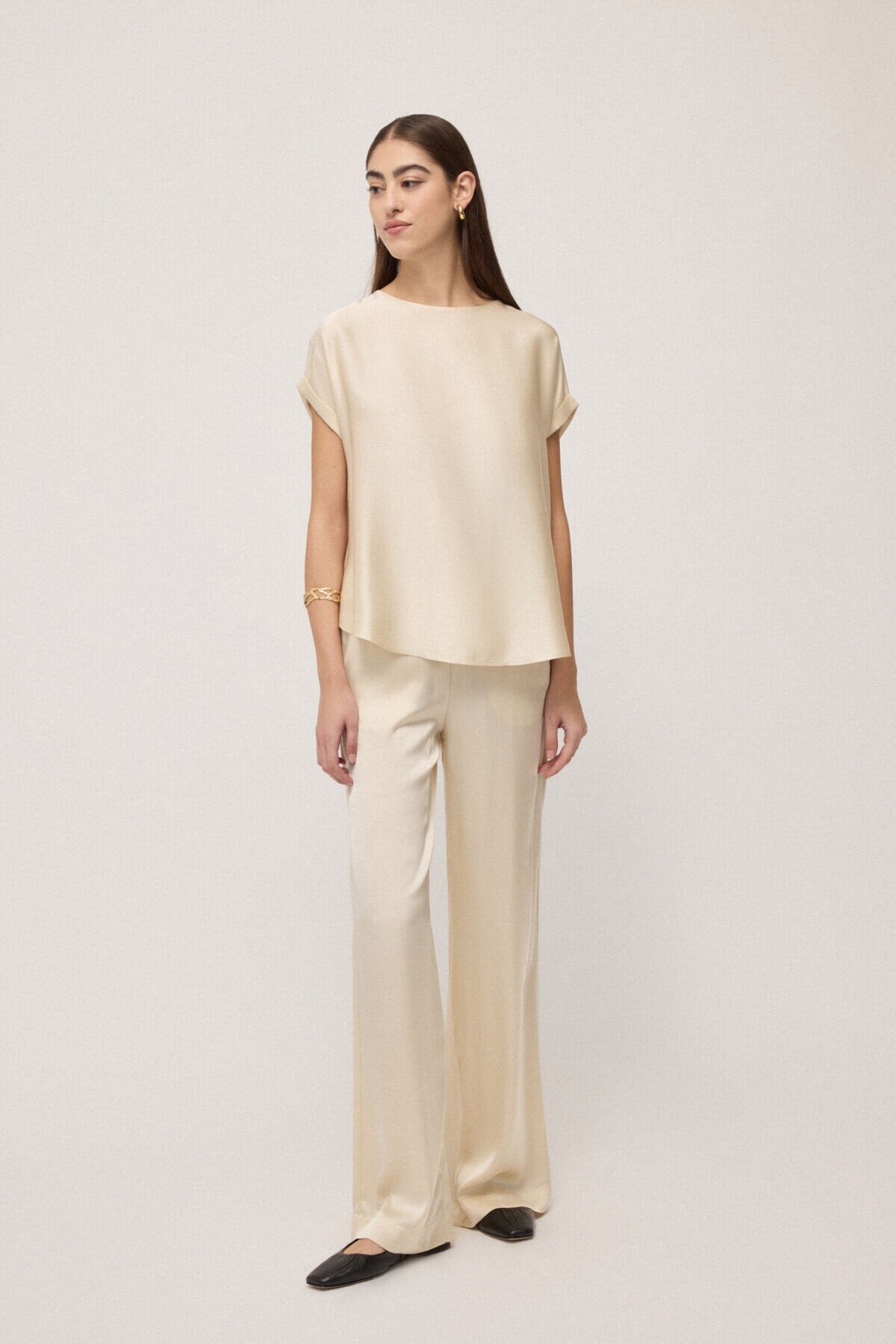 Ottod'Ame | Satin Blouse | Latte