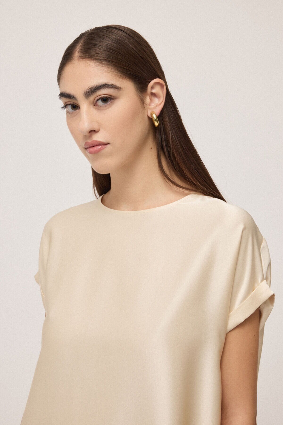Ottod'Ame | Satin Blouse | Latte