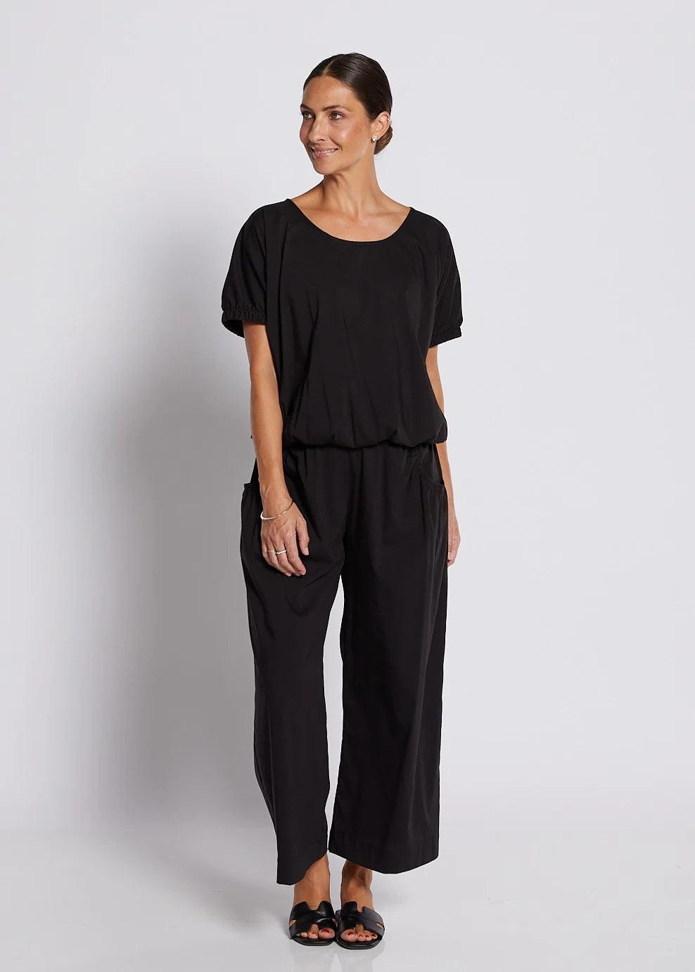 Philosophy | Hucknall 7/8 Wide Leg Pant | Black