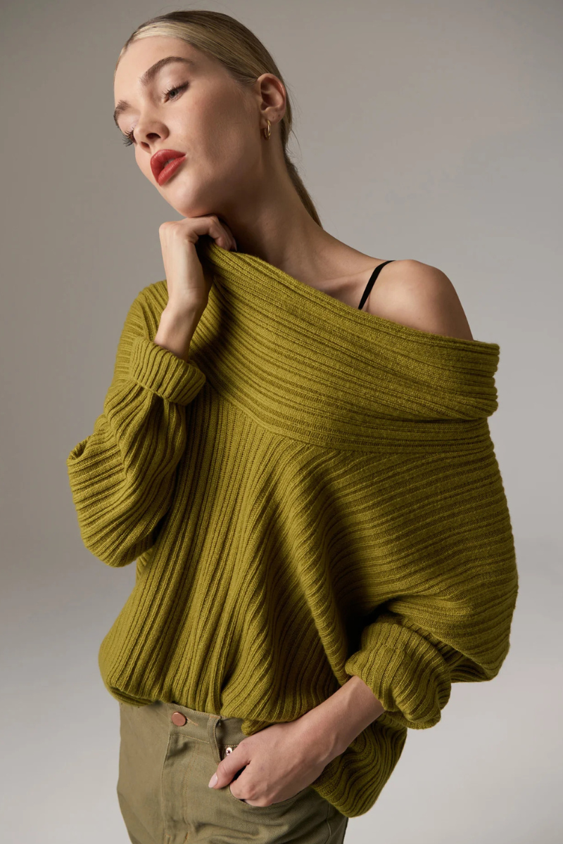 POL | Utopia Scoop Neck Knit | Zest