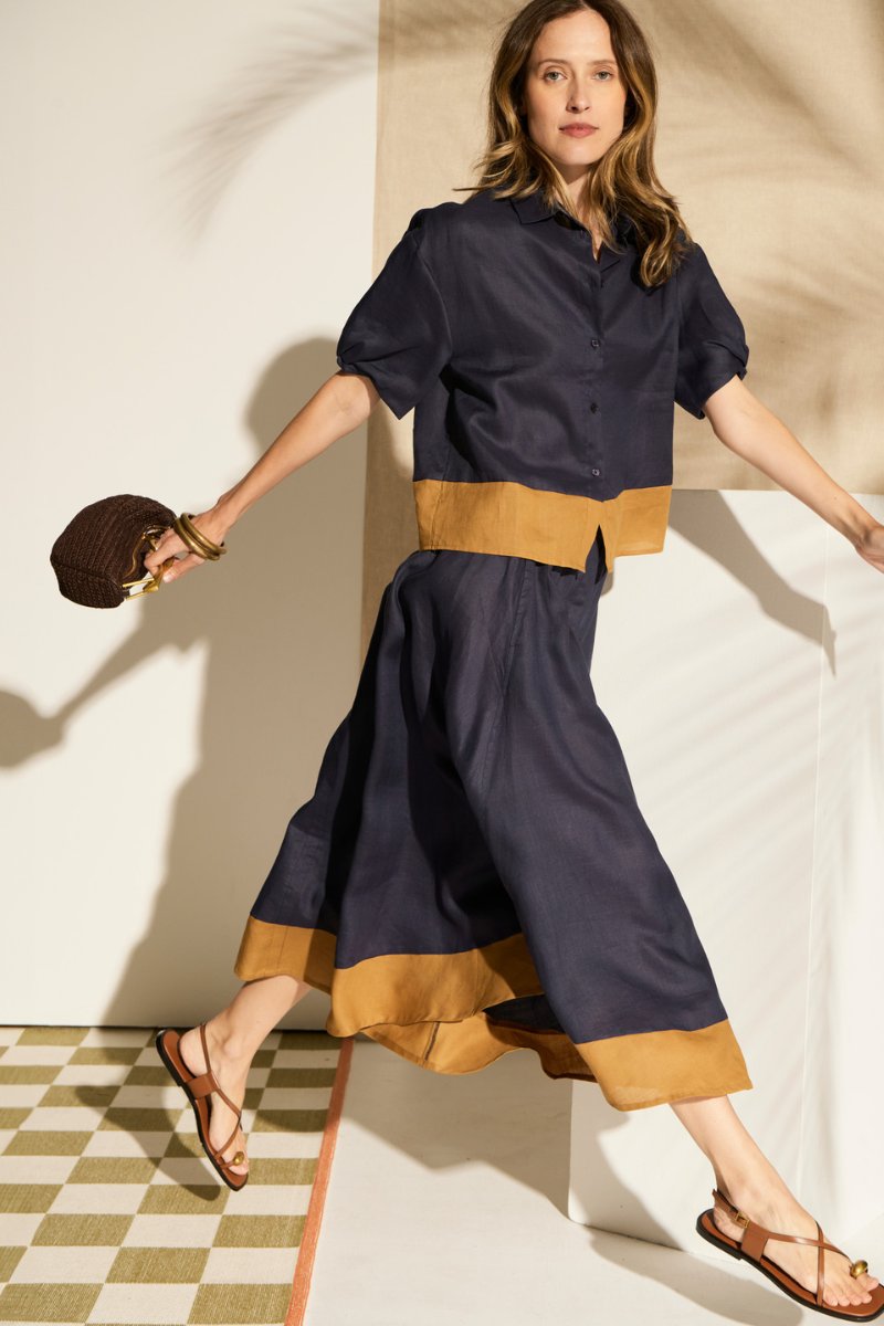 POL | Speck Skirt | Ink/Ginger