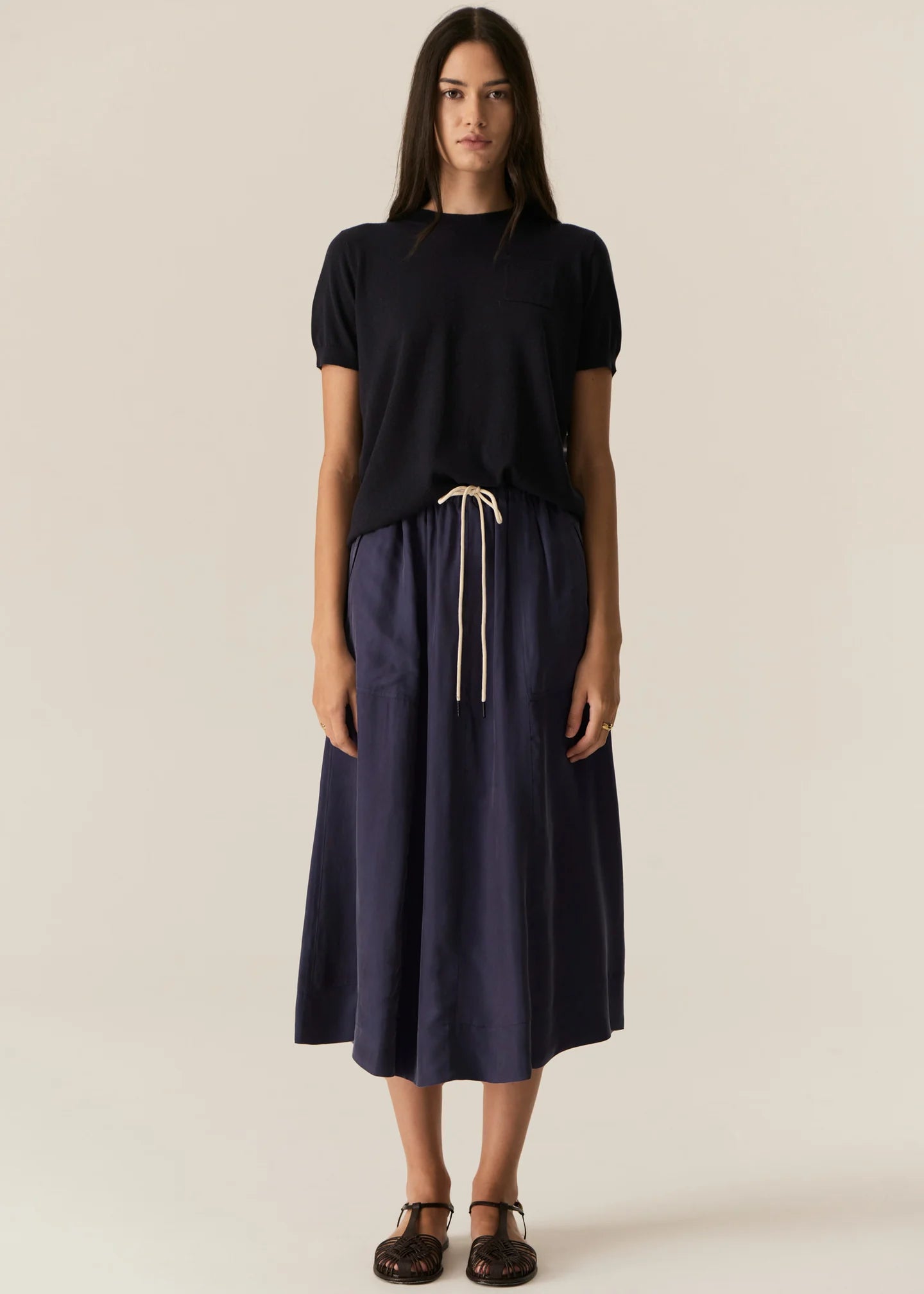 POL | Henri Tie Skirt | Ink