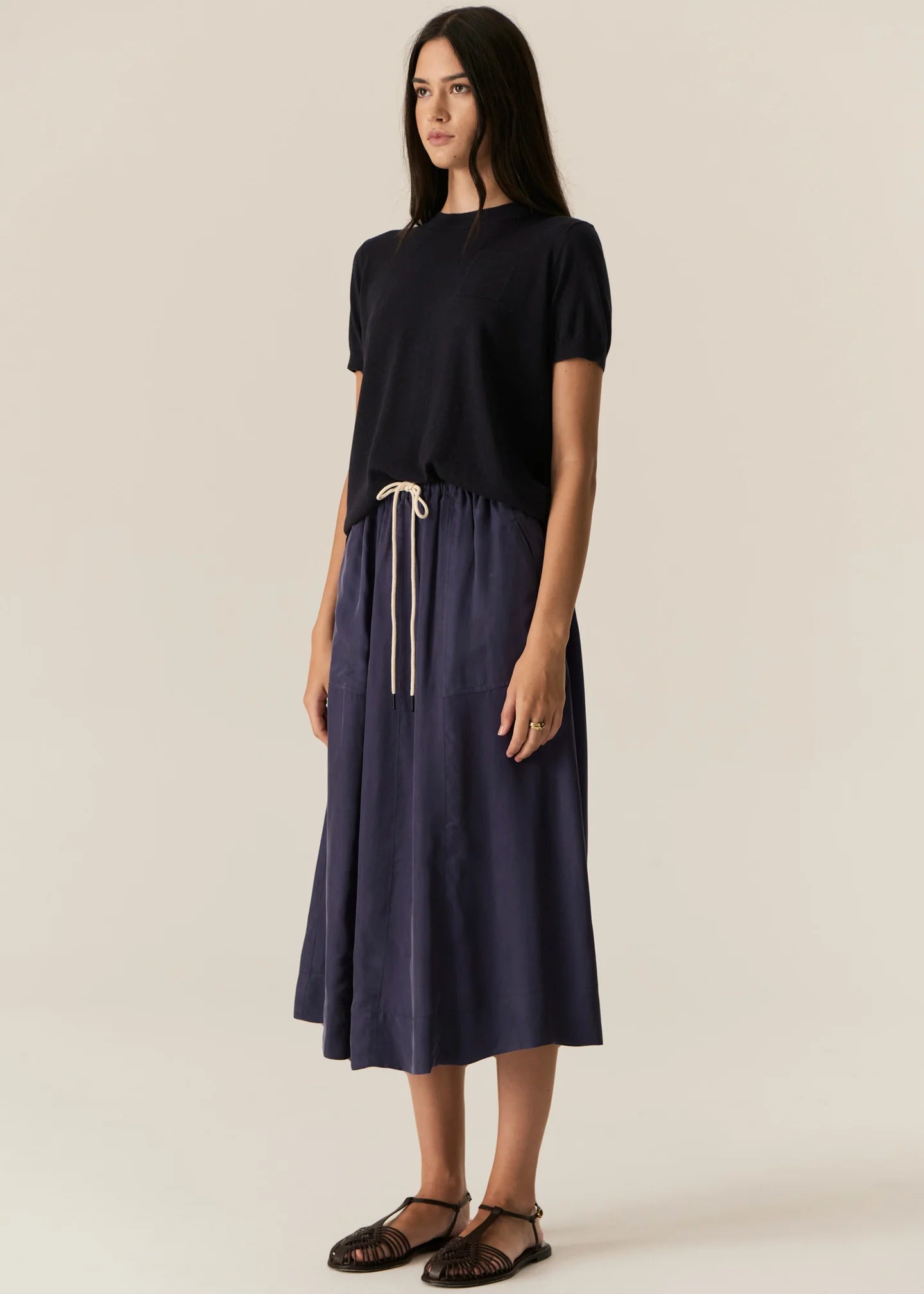 POL | Henri Tie Skirt | Ink