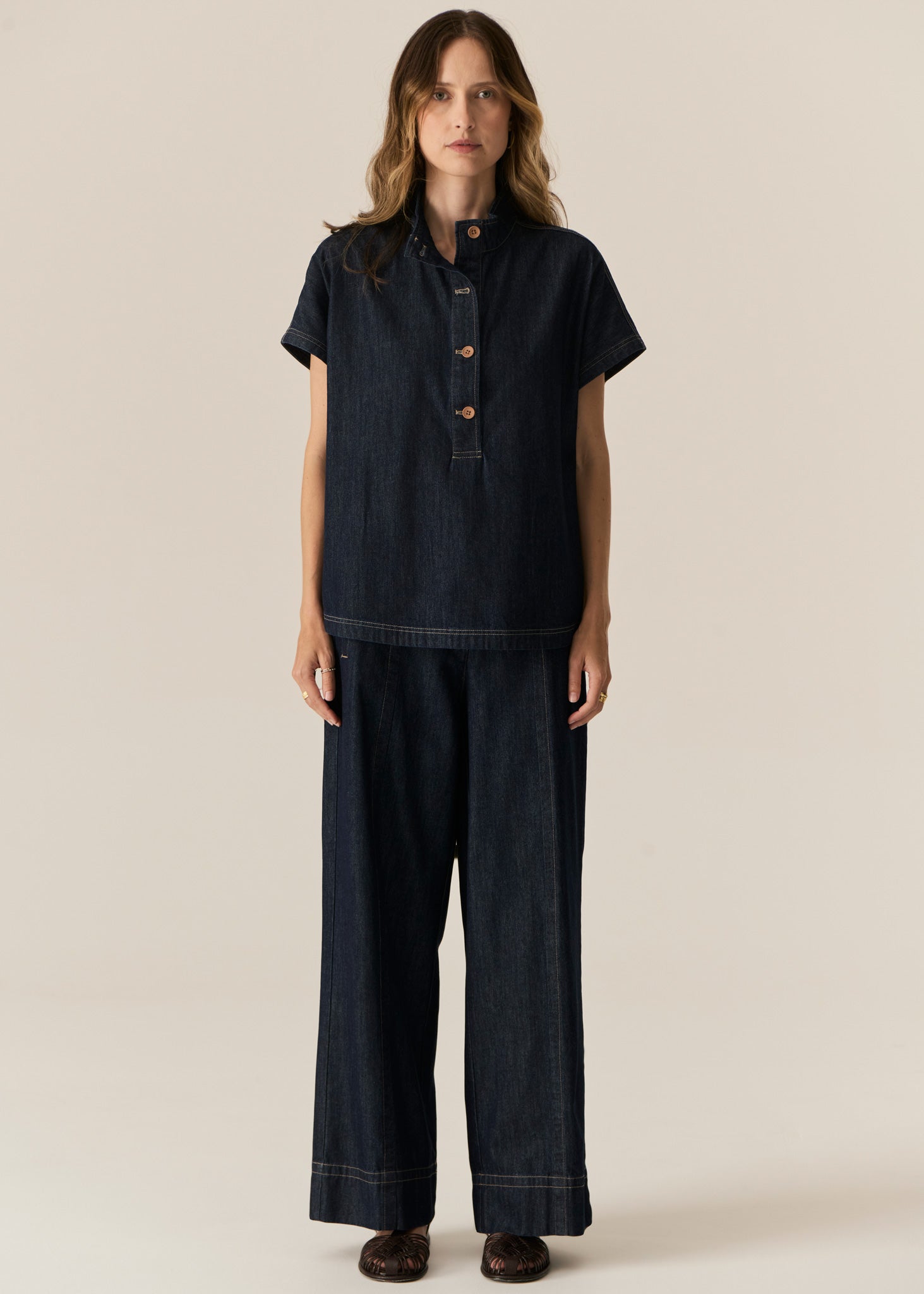 POL | Carsen Full Length Pant | Dark Wash