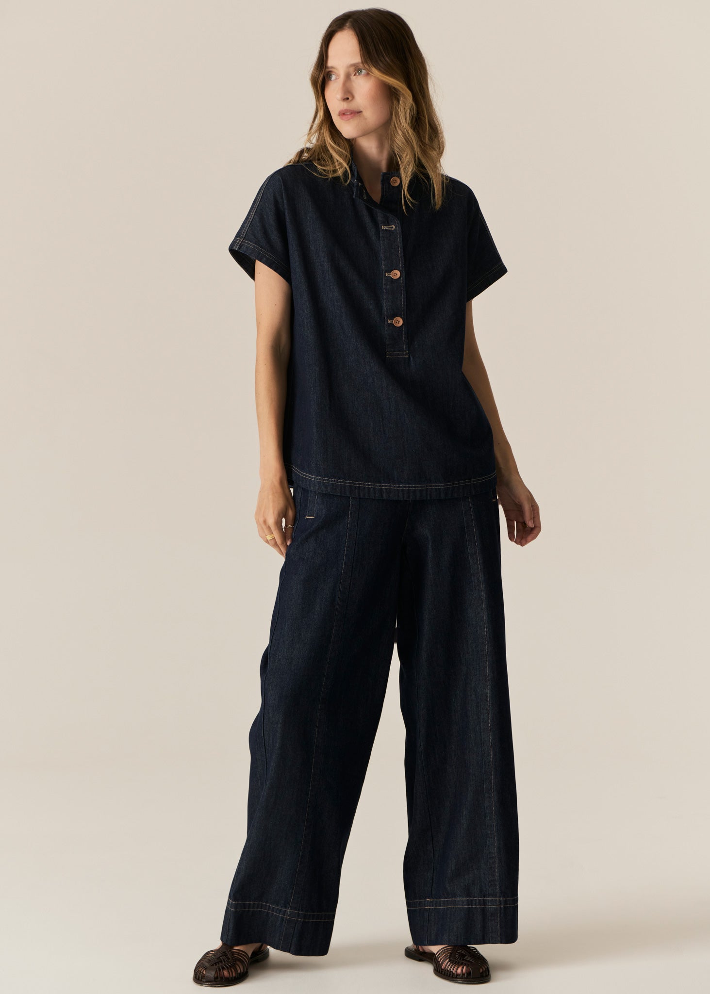 POL | Carsen Full Length Pant | Dark Wash