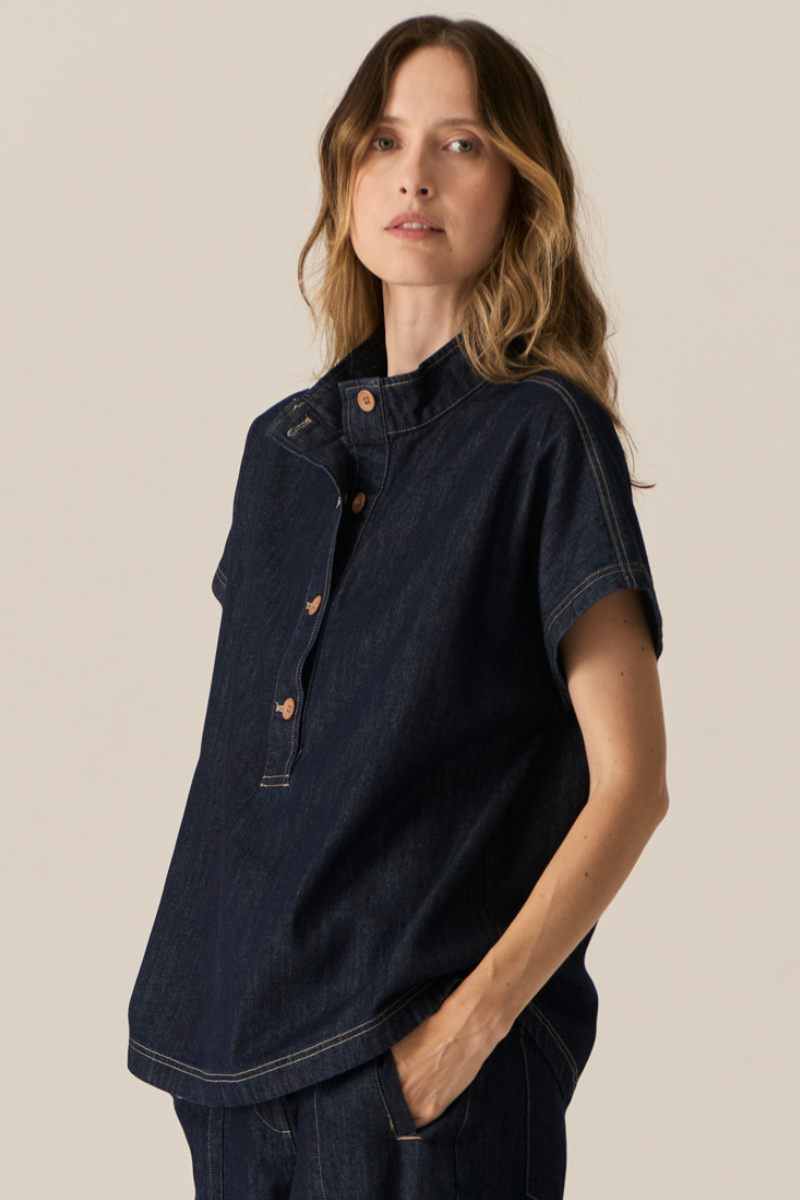 POL | Carsen Shirt | Dark Wash