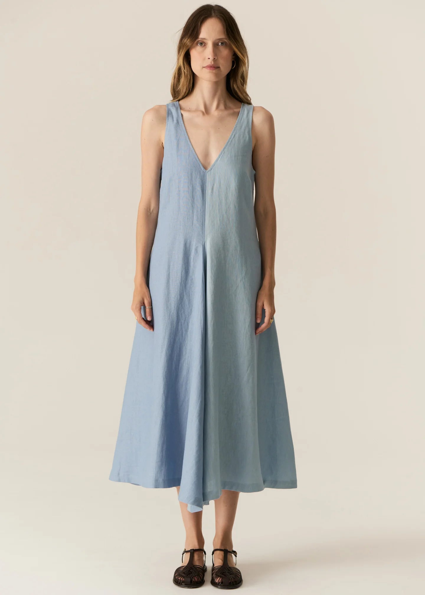 POL | Saga Two Tone Dress | Blue/Light Blue