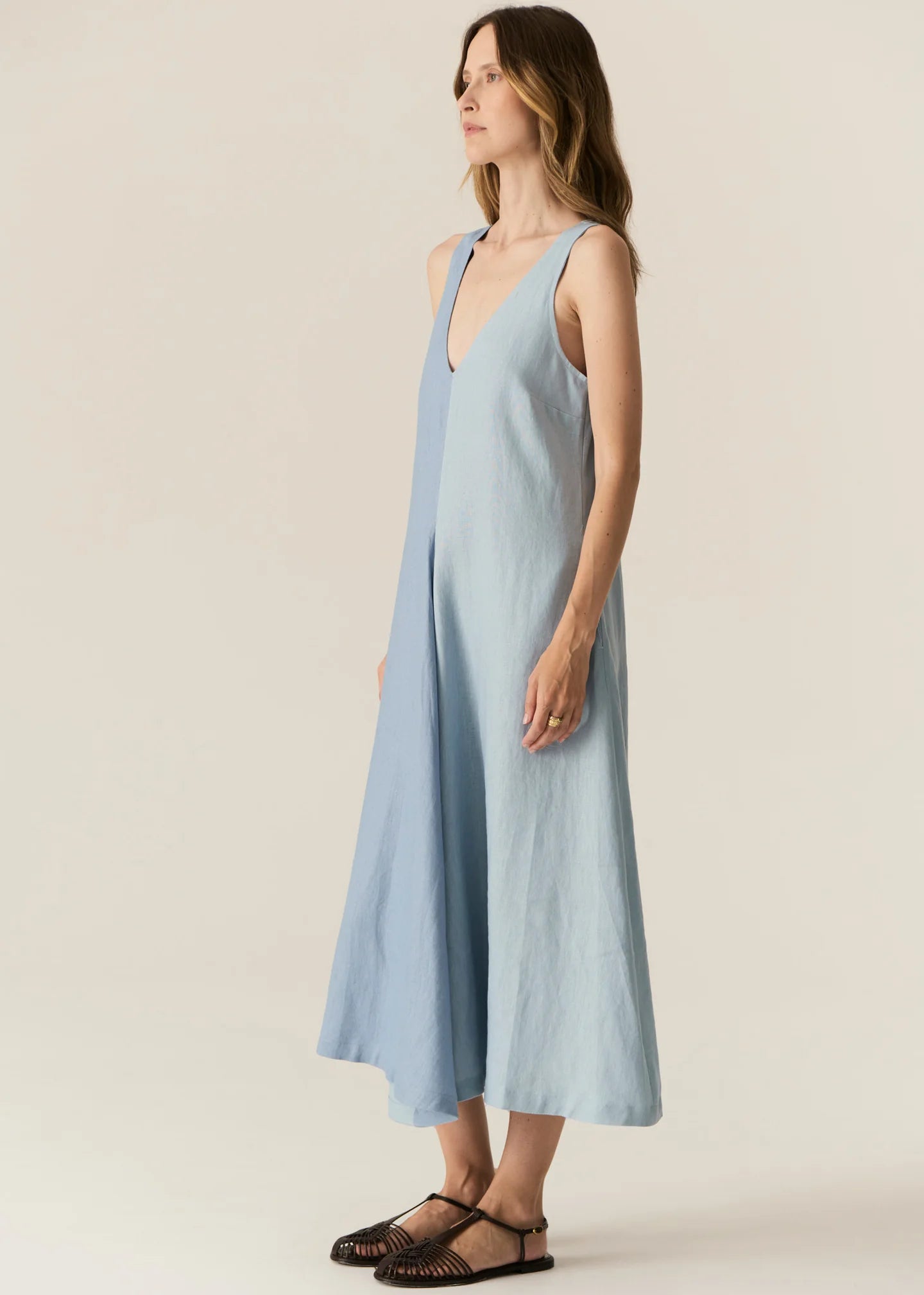 POL | Saga Two Tone Dress | Blue/Light Blue