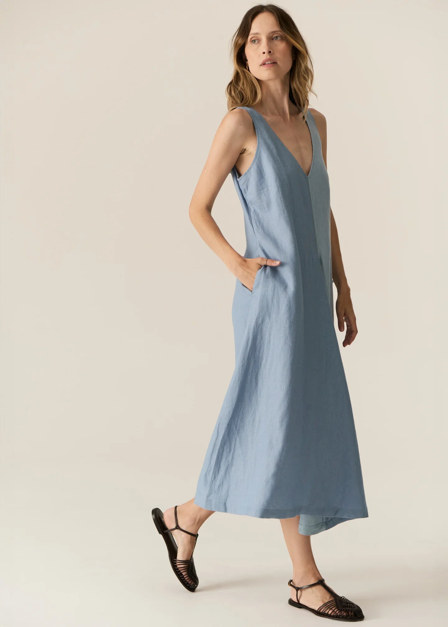 POL | Saga Two Tone Dress | Blue/Light Blue