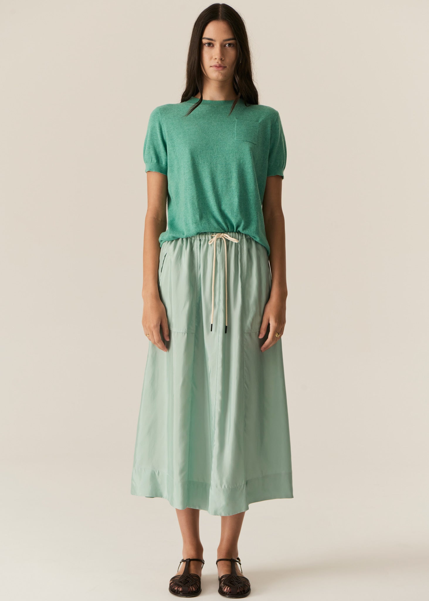 POL | Henri Tie Skirt | Green