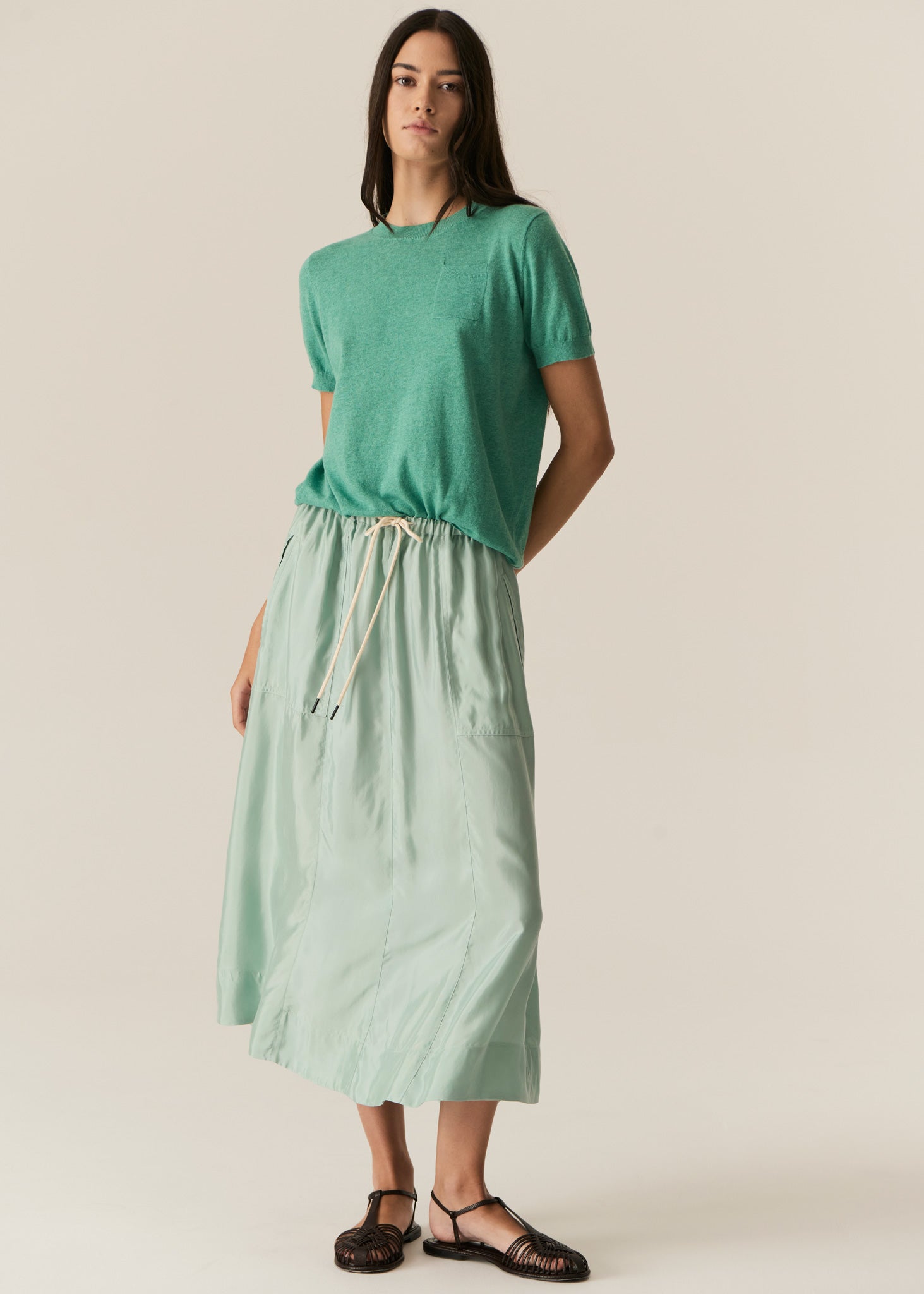 POL | Henri Tie Skirt | Green