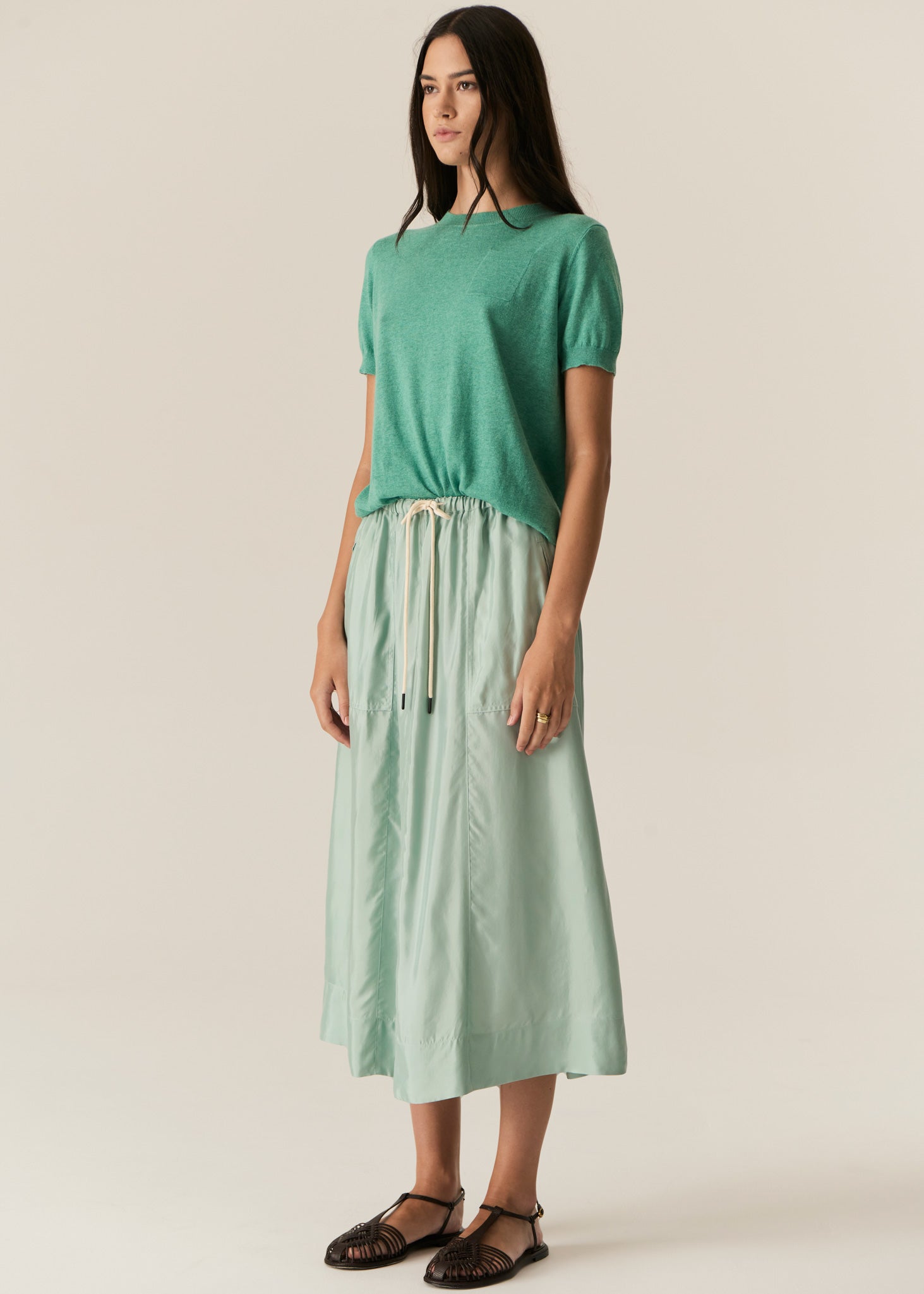 POL | Henri Tie Skirt | Green