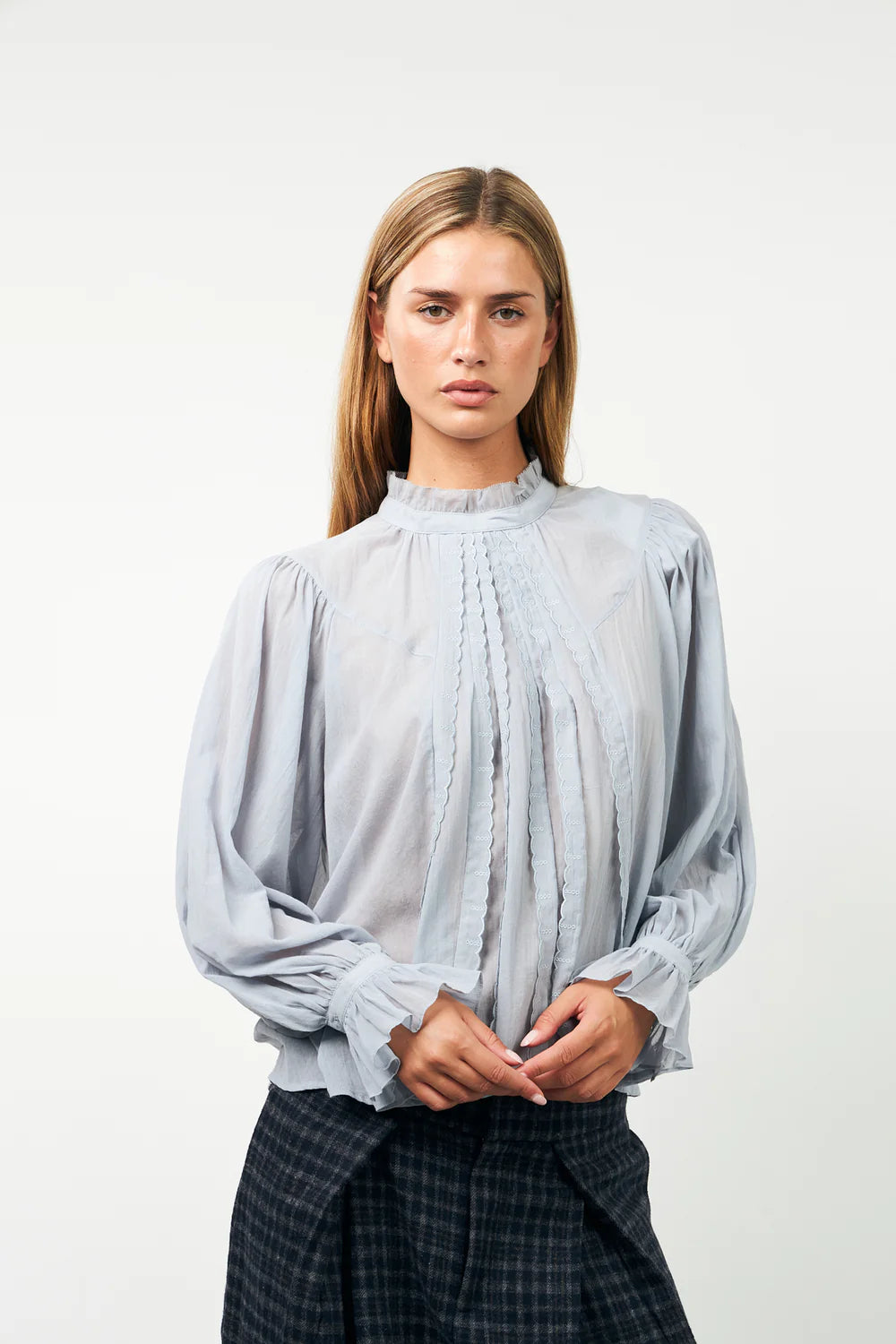 Lolly's Laundry | Presley Shirt | Dusty Blue