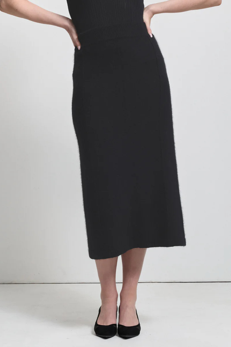 Raw by Raw | Claudine Knit Skirt | Jet Black