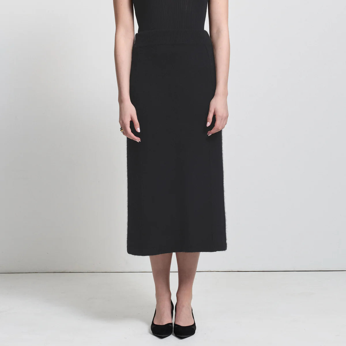 Raw by Raw | Claudine Knit Skirt | Jet Black