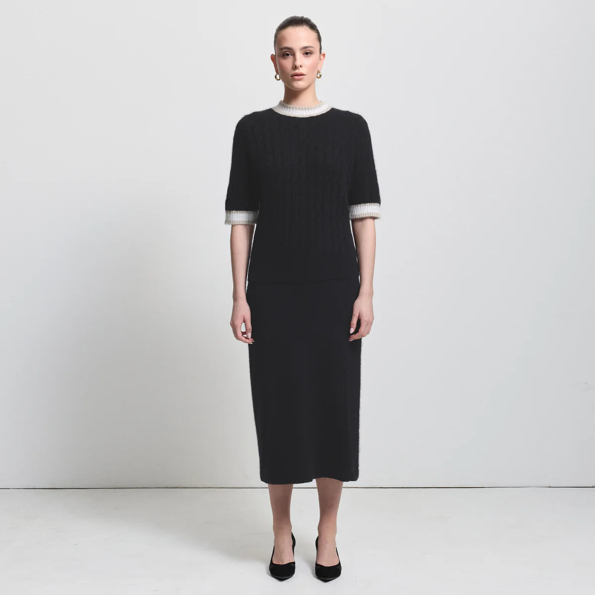 Raw by Raw | Claudine Knit Skirt | Jet Black