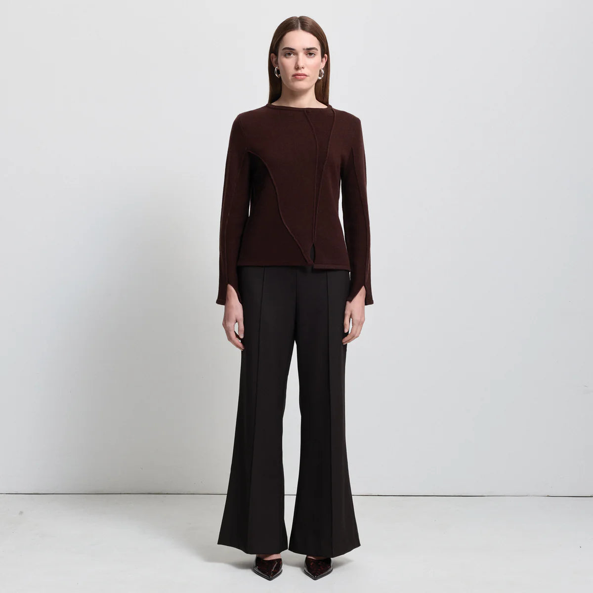 Raw by Raw | Maya Boat Neck Textured Knit | Espresso